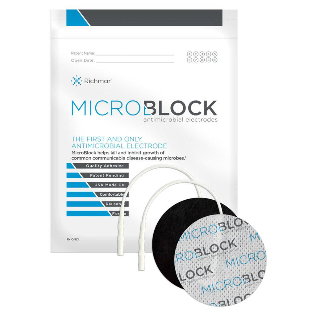 Richmar MicroBlock™ Antimicrobial White Cloth Electrodes